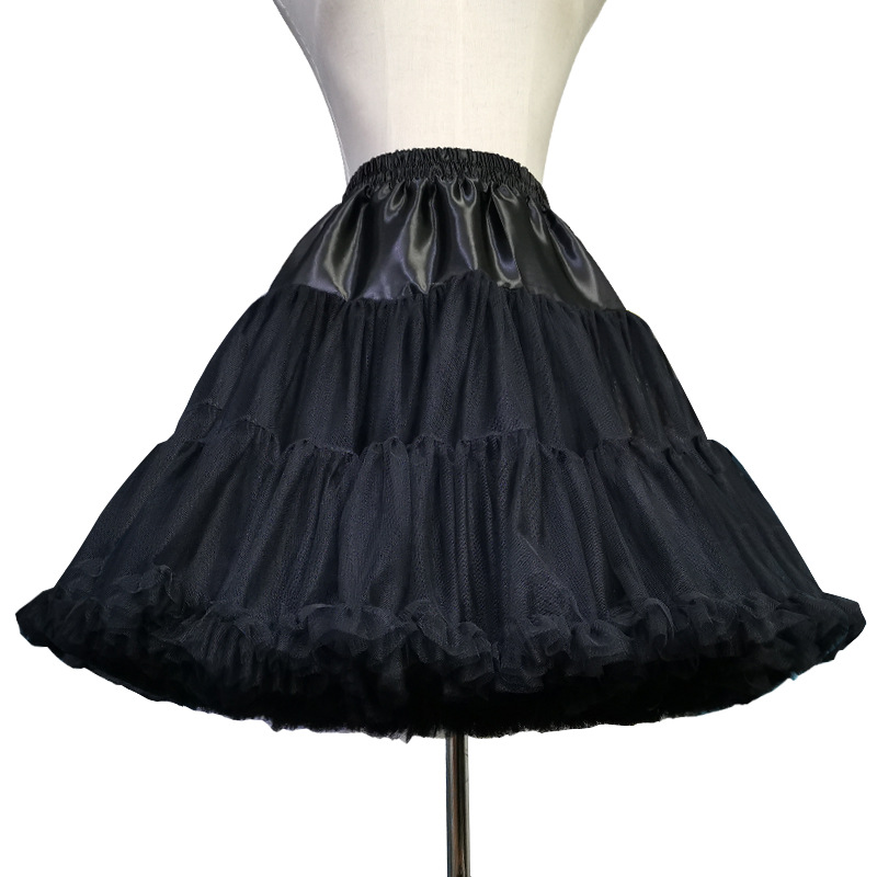 White Black Lolita dress skirt Petticoats 2022 Jupon lolita petticoat underskirt Falda Cerceau mariage: black