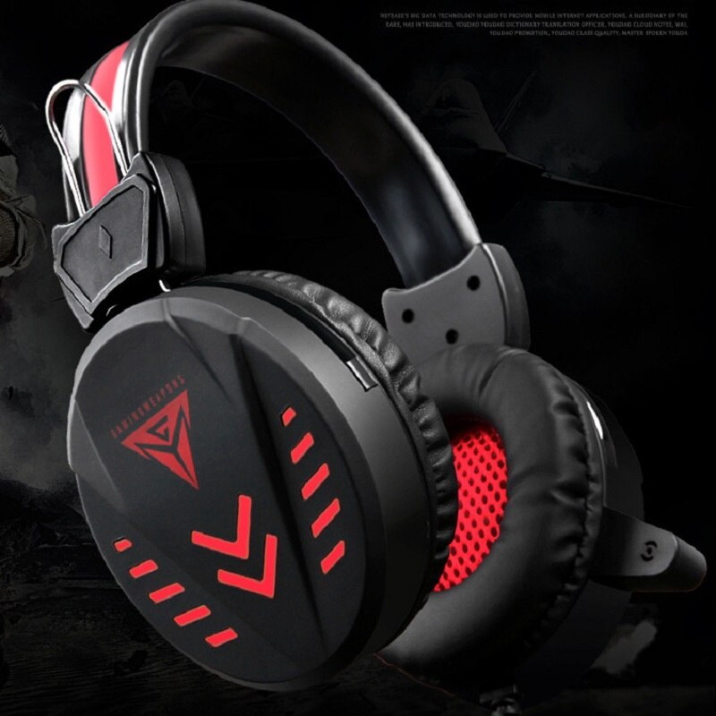 A1 Wired Desktop Computer Gaming Headset 3.5 Wired Headset Gaming Headsets with Microphone E-Sports Subwoofer
