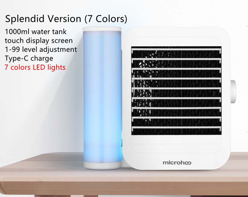 Xiaomi Microhoo 3 In 1 Mini Air Conditioner Water Cooling Fan Touch Screen Timing Artic Cooler Humidifier Bladeless: splendid version