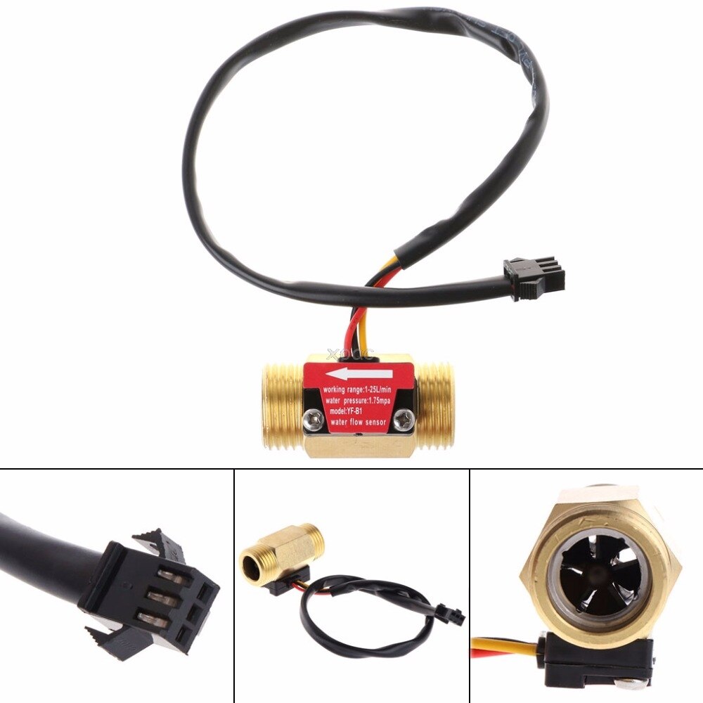 Wasser Fluss Sensor G3/4 "G1/2'' Halle Durchflussmesser Schalter DN20 1-30L/min Flüssigkeit Fluss Meter kann08