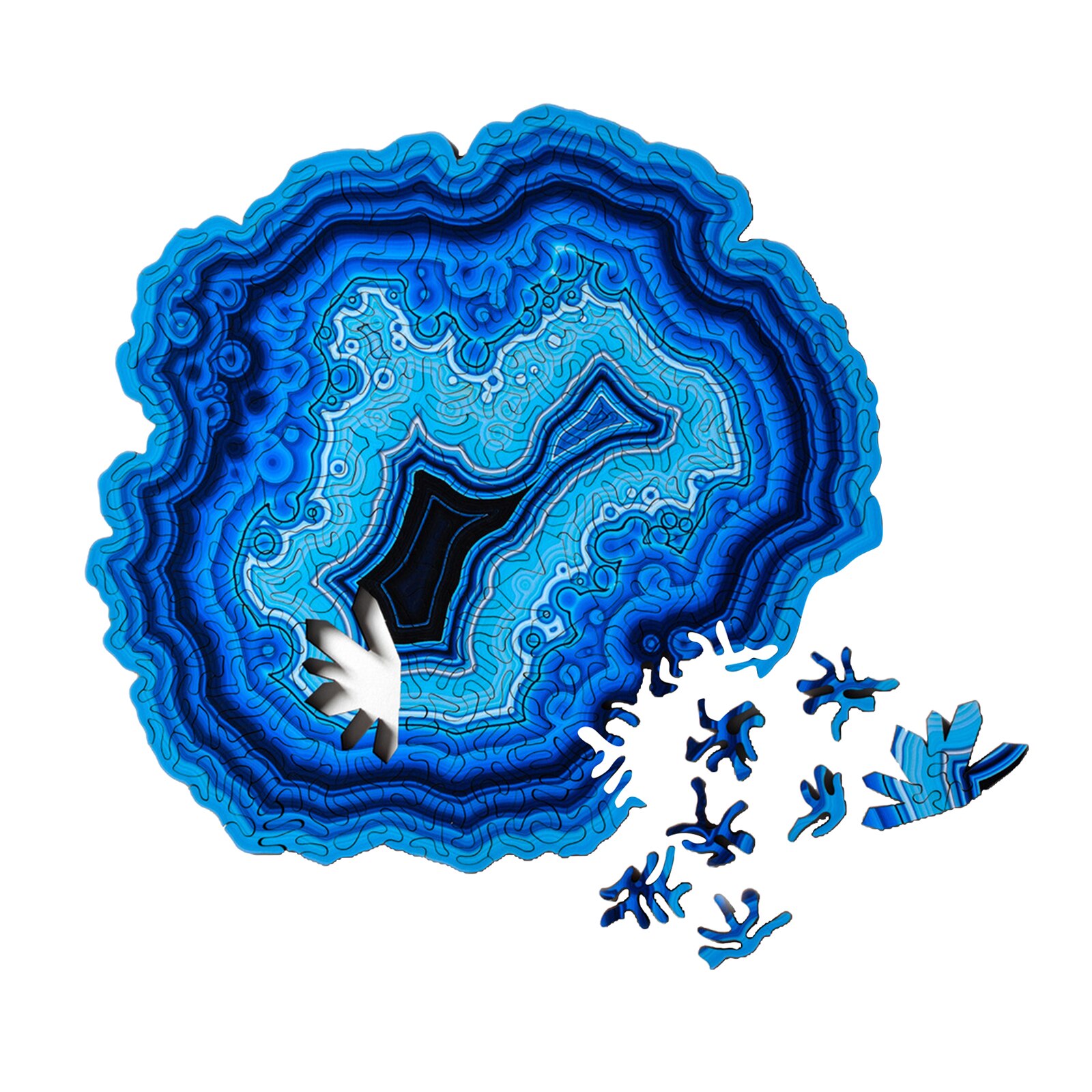 Puzzles Adults Jigsaw Puzzle Difficult Challenge Educational Toys Fun Play: Blue