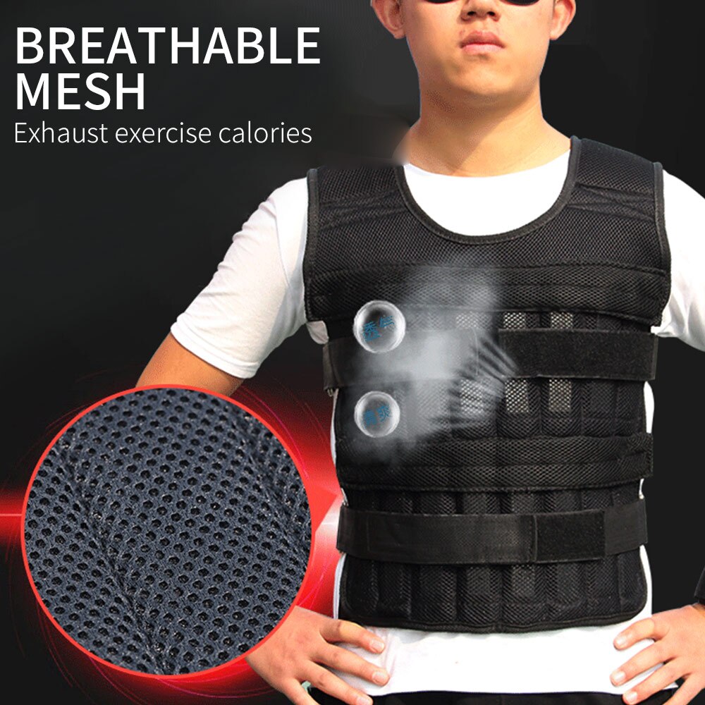 Adjustable 15kg 50kg Loading Weight Vest For Boxing Weight Training Equipment Boxing Jacket Waistcoat without sand bag