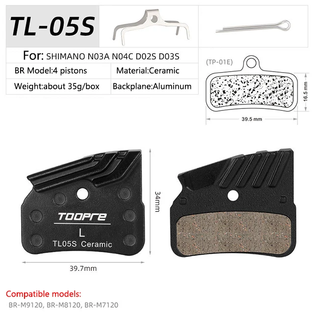 Mtb Keramische Ijskoeling Tech Remblokken Voor M9000 M9020 M985 M8100 M785 M8000 G03a G 04S J04c J03a J05 L04c K05 S G055 Nutt: Paars