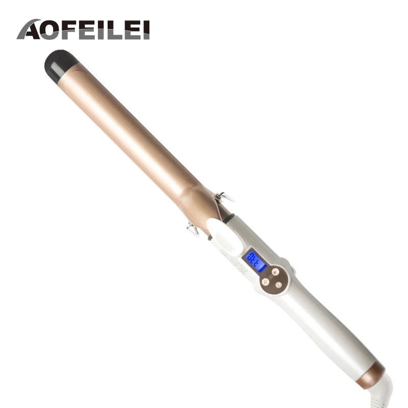 Real Elektrische Professionele Keramische Haar Krultang Lcd Krultang Roller Krullen Wand Waver Mode Styling Tools