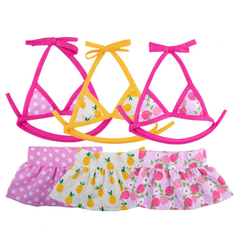 1 ensemble Bikini pour animaux de compagnie chien ruban de fixation confortable impression claire Ins été Bikini pour animaux de compagnie été thème chien Bikini pour petits chiens XS-L
