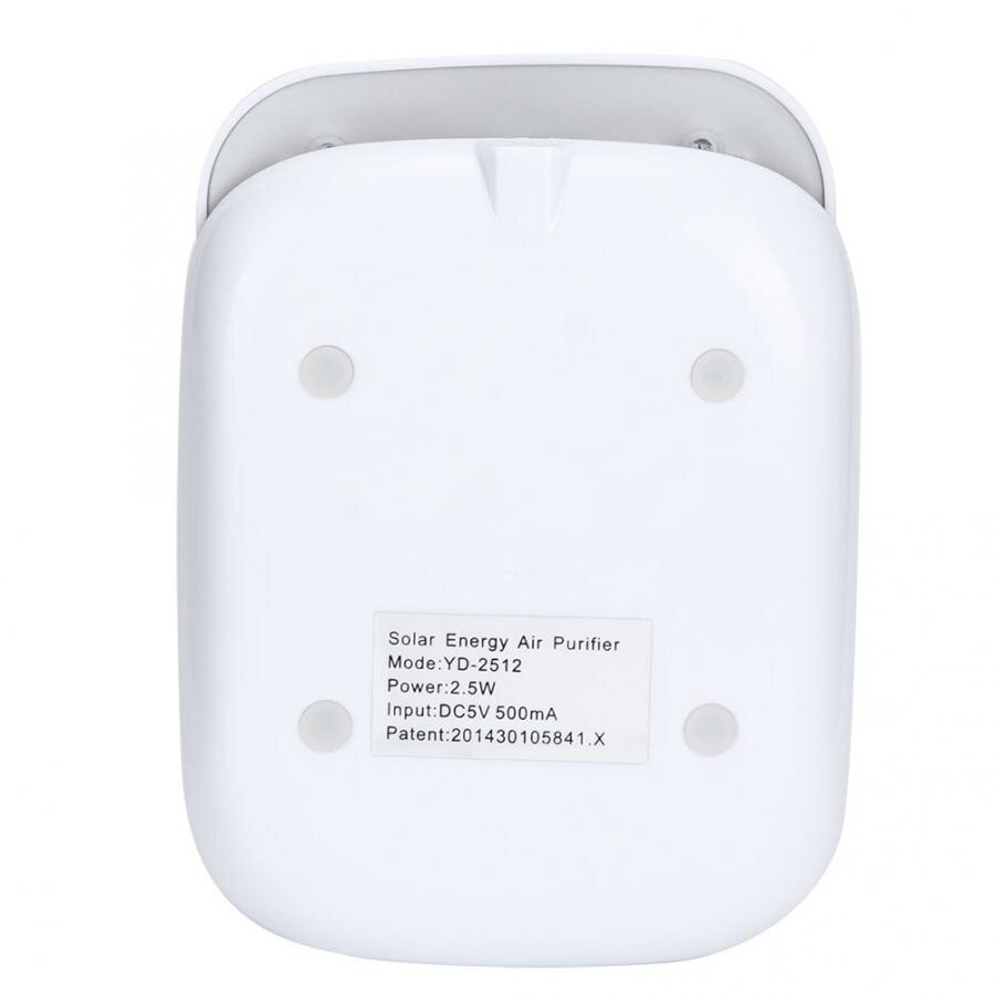 Multifunction Mini Solar Power Anion Air Purifier Cleaner Filter Home Car Use