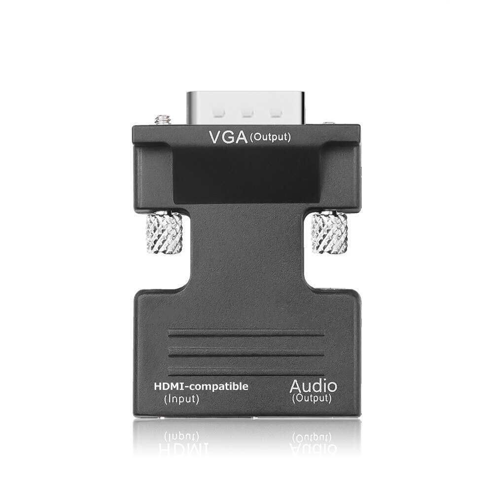 Hdmi-Compatibel Naar Vga Adapter Met Audio Kabel Full Hd 1080P Vrouwelijke Hdmi-Compatibel Mannelijke Vga converter Voor Pc Monitor Dvd: No Audio Cable