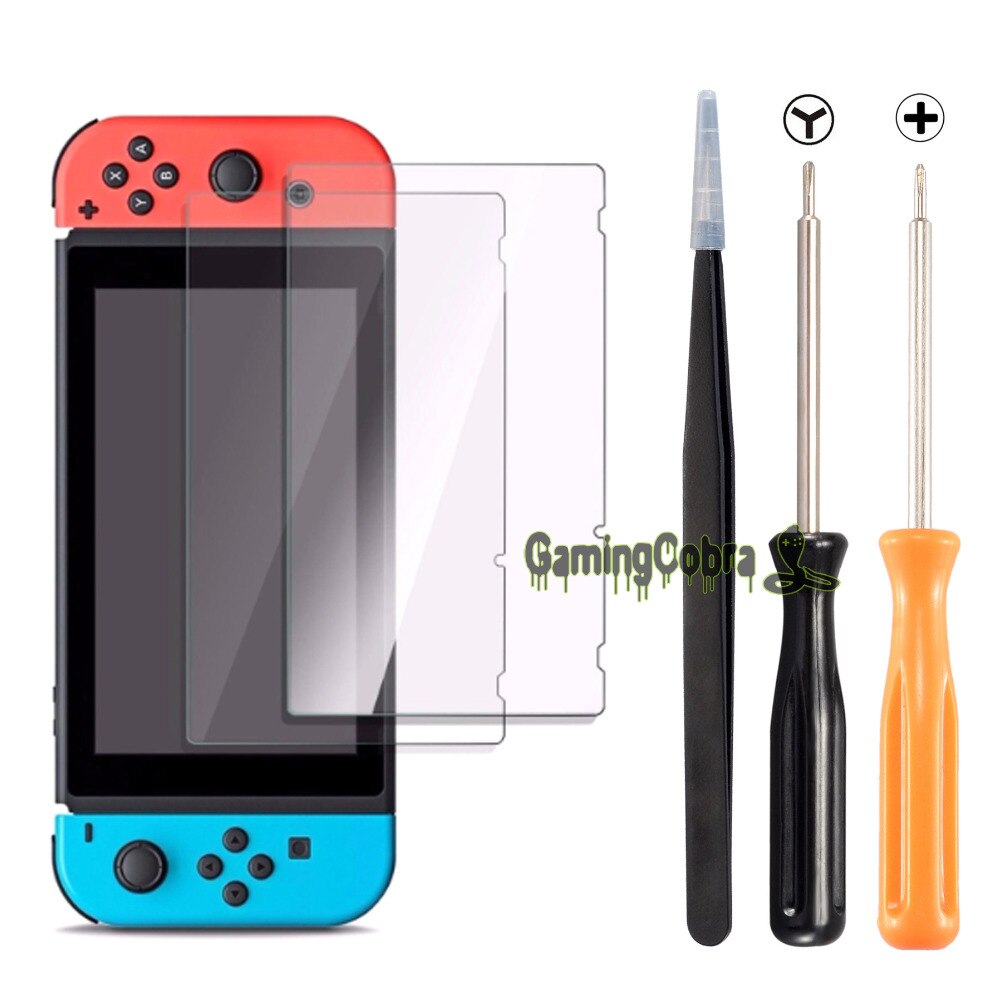 Croix À trois Ailes Tournevis Pince À Épiler Ensemble D'outils + 2 pièces Film Protecteur D'écran Pour Nintendo Switch