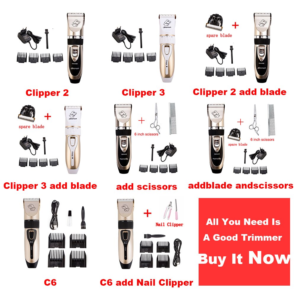 Baorun Pet Dog Hair Trimmer Animal Grooming Clippers Cat Cutter Machine Shaver Electric Scissor Clipper Dog Haircut Machine
