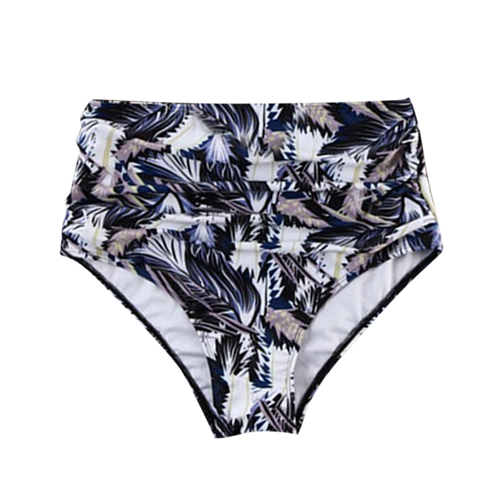 Traje de baño de Mujer separado Bikinis de fondo ropa interior de Mujer de cintura alta bragas de natación impresas mujeres pantalones de natación # y3: Blanco / 3 XL