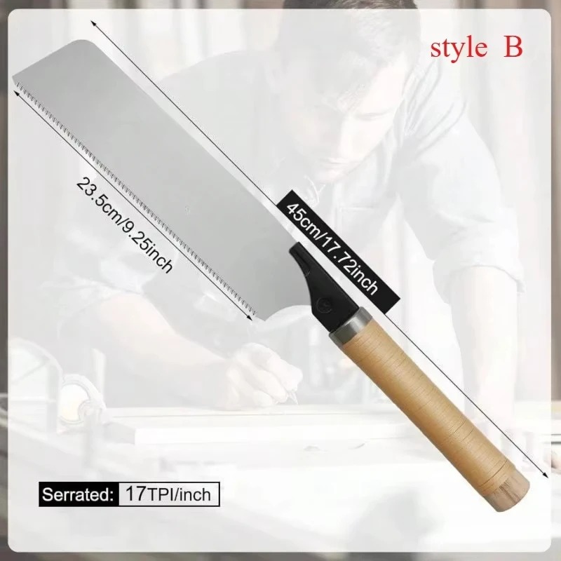 Sierra manual japonesa de 10 pulgadas, sierra de tracción de 17 TPI con hoja desmontable, sierra para madera para carpintería y jardinería