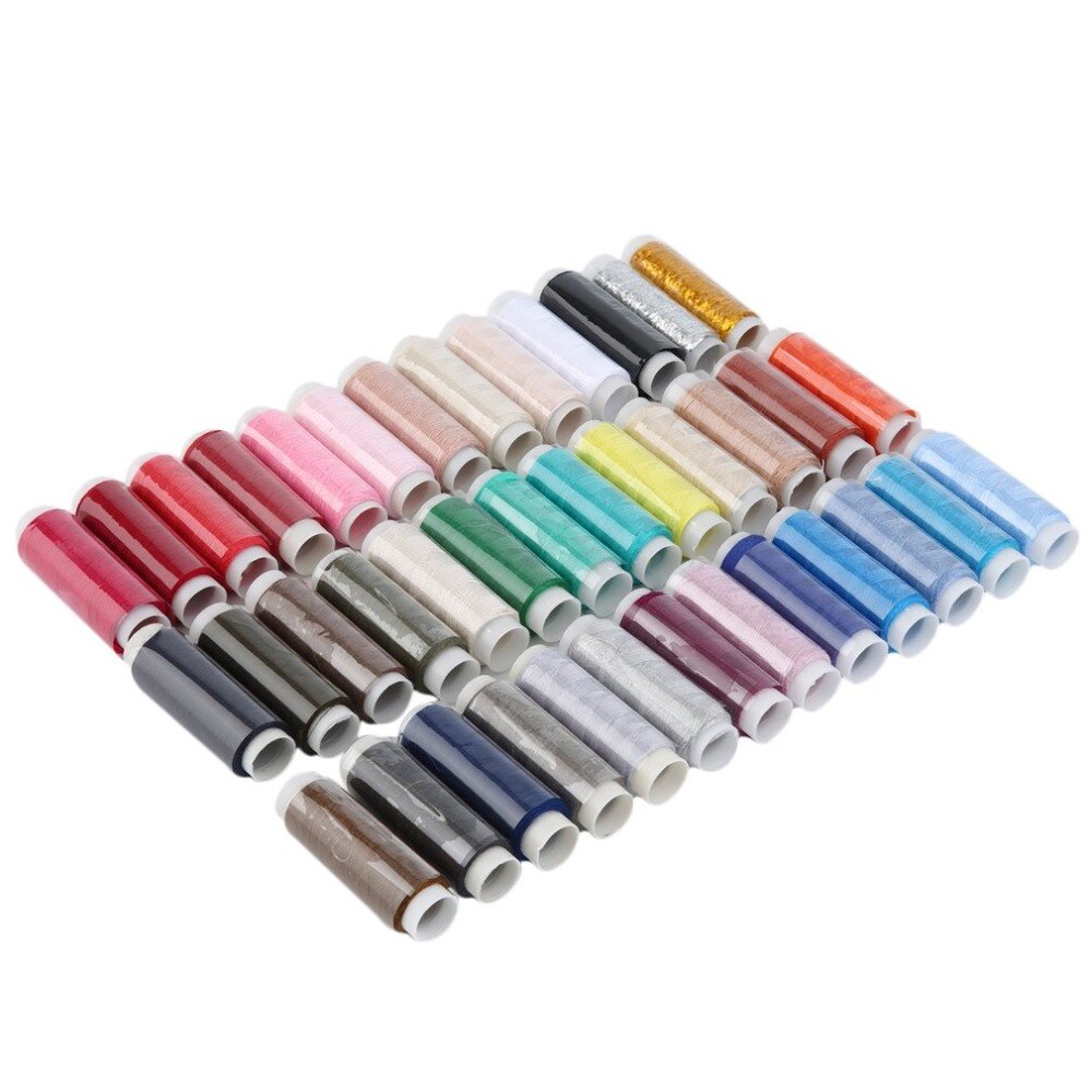 39Pcs Naaigaren 200 Yard Katoen Machine Borduurwerk Naaigaren Diy Patchwork Polyester Duurzaam Naaien Breien Threads