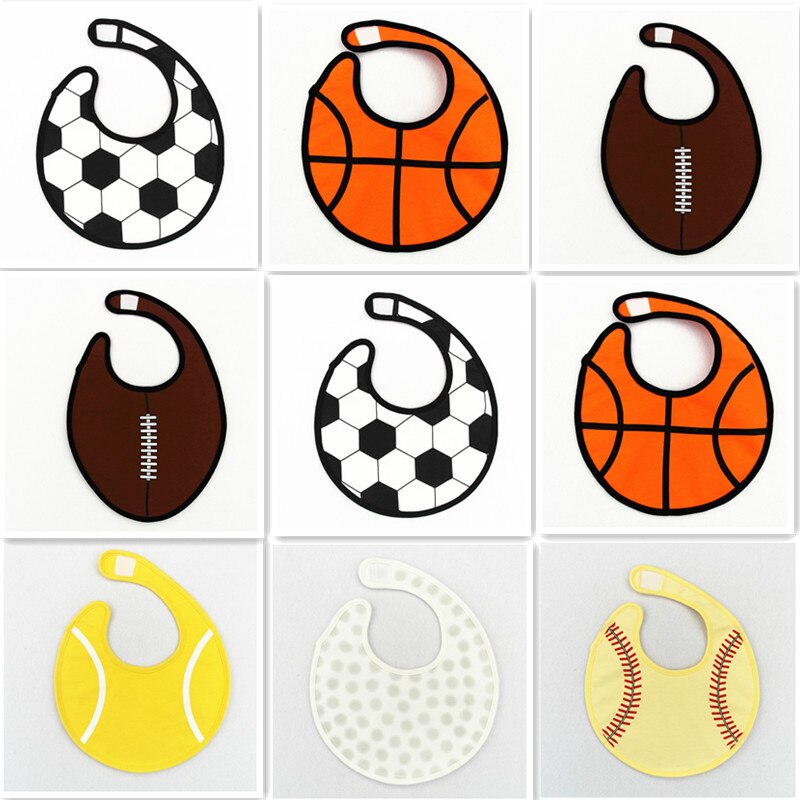 Aanbieding Baby Bib Katoen Bib Cartoon Gedrukt 3-Lagen Waterdicht Speeksel Handdoek Creatieve Bal Patroon Speeksel Handdoek
