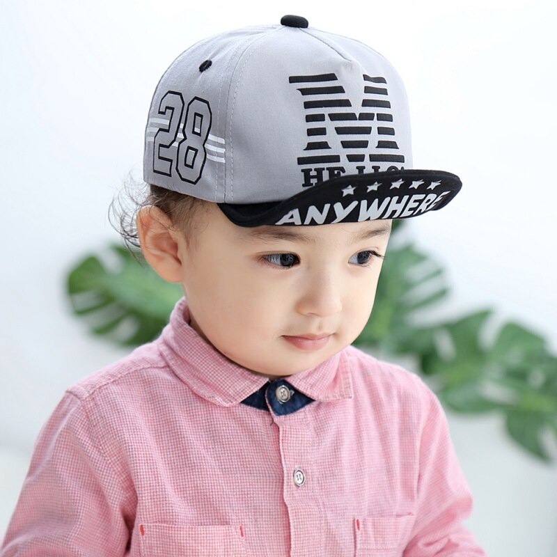 Kids Adjustable Ball Hat Baby Girl Cute Baseball Cap Breathable letter Embroidery Visors Hats
