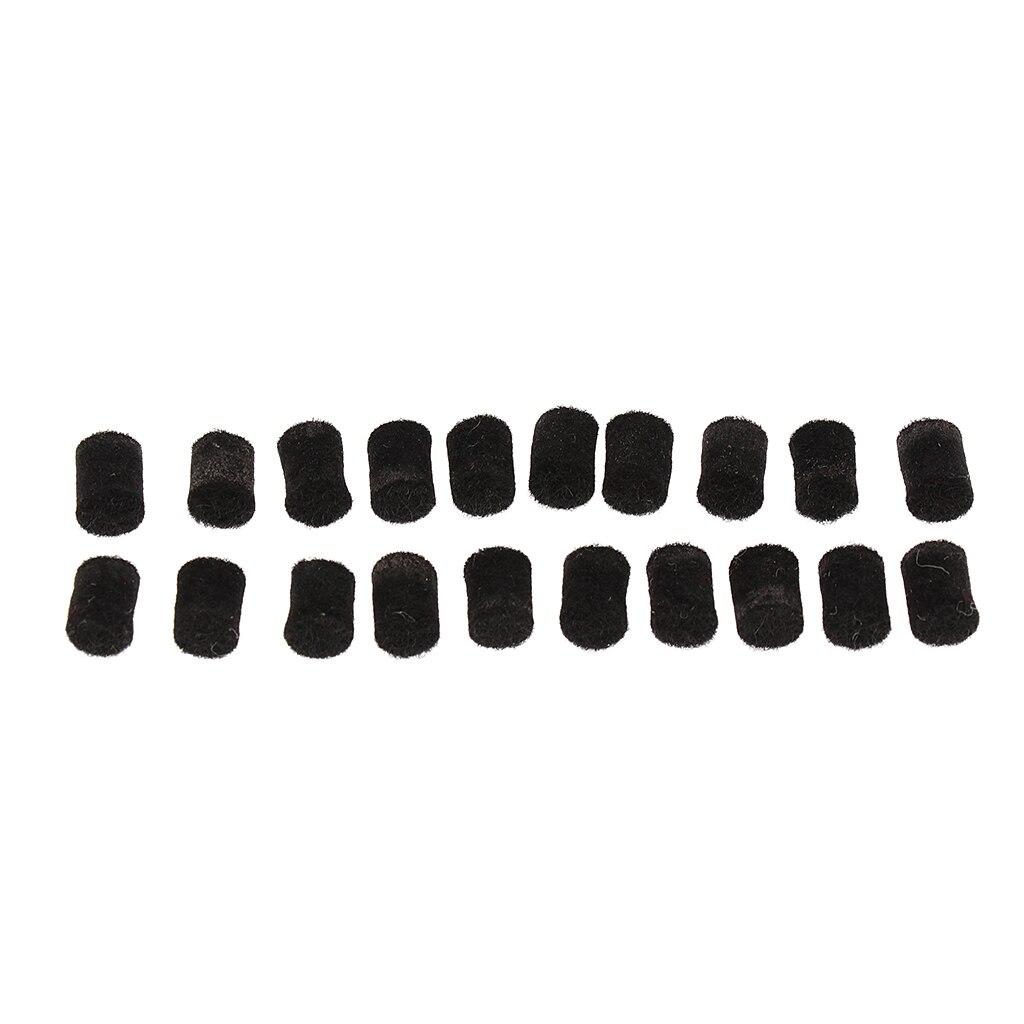 20 Stks/set Saxofoon Key Guard Vilt Bumpers Voor Alto Tenor Sopraan Sax Reparatie: Black