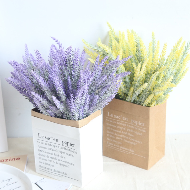 1 PCS/Romantische Provence decoratie lavendel bloem zijden kunstbloemen graan decoratieve Simulatie van waterplanten