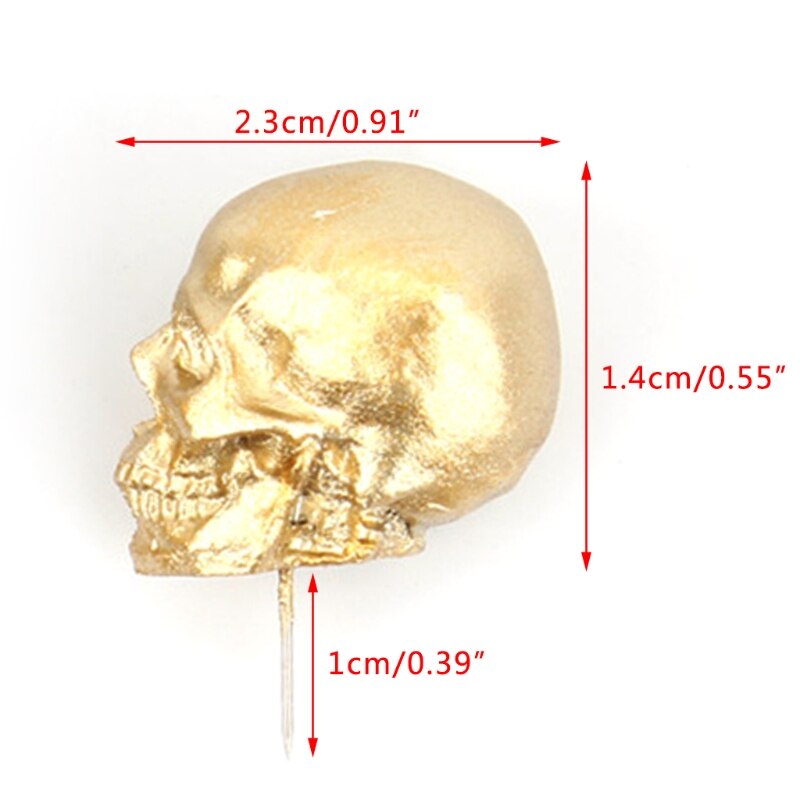 5 Stks/doos Hars Schedel Punaise Tekening Pinnen Punaise Kurk Boord Foto Muur Kaart Markers School Office Supply 4 Kleuren