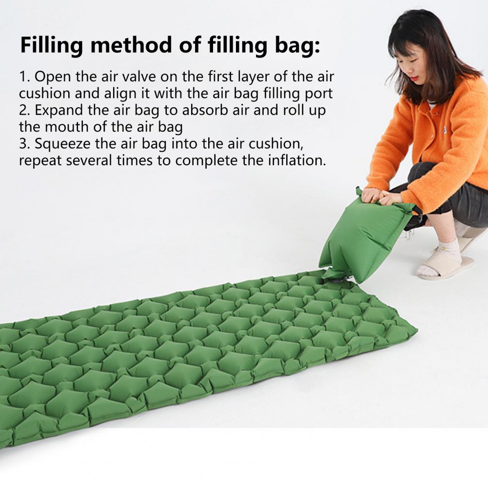 Portable Inflatable Bag Integrated Strap Waterproof Folding Inflatable Flotation Bag Swimming Inflatable Air Bag for Outdoor