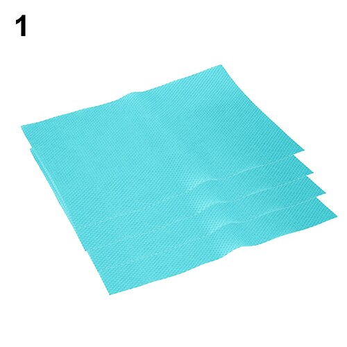 Anti-oilnn-esterilla para frigorífico con estilo, se puede reutilizar, almohadilla impermeable se puede lavar, alfombrilla para armario, almohadilla de espuma para frutas y verduras de 45*29cm: Azul