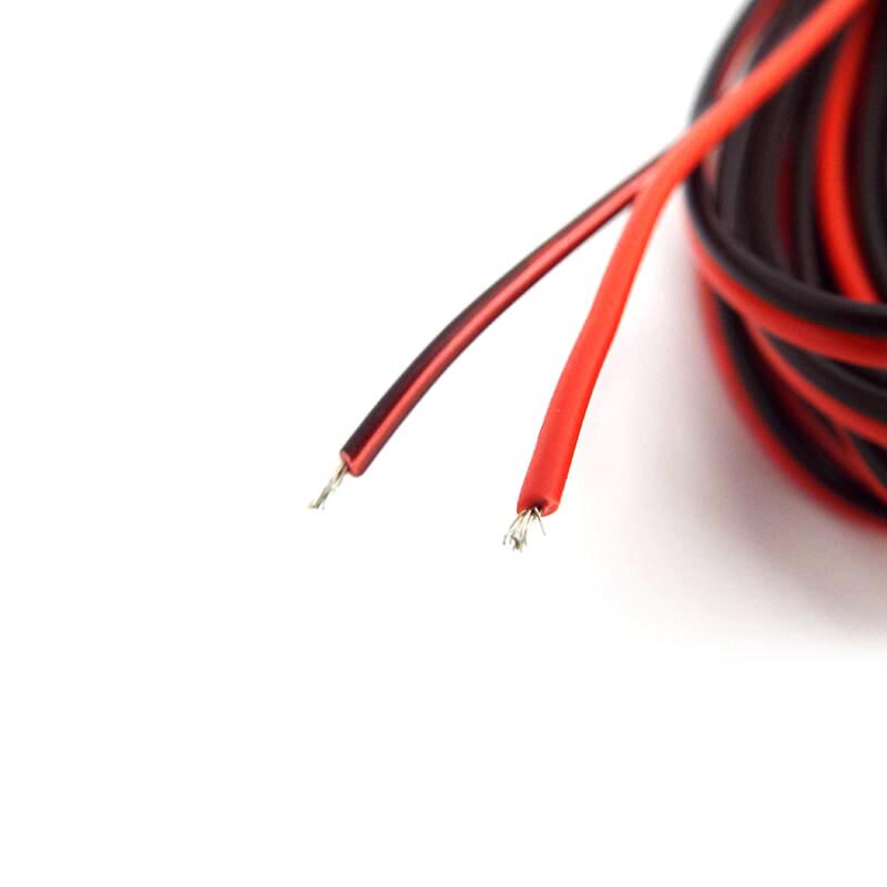 2pin DC power supply Extension diy Connector 22awg Cable red electric Wire Insulated PVC Line For 5050 3528 LED Strip light P1