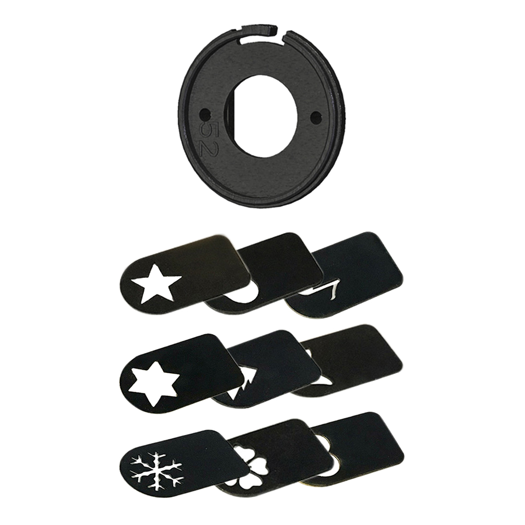 Kit de filtre à effet Bokeh avec couvercle de capuchon d'objectif 82mm 10 en 1 pour scène artistique fête de mariage large Application