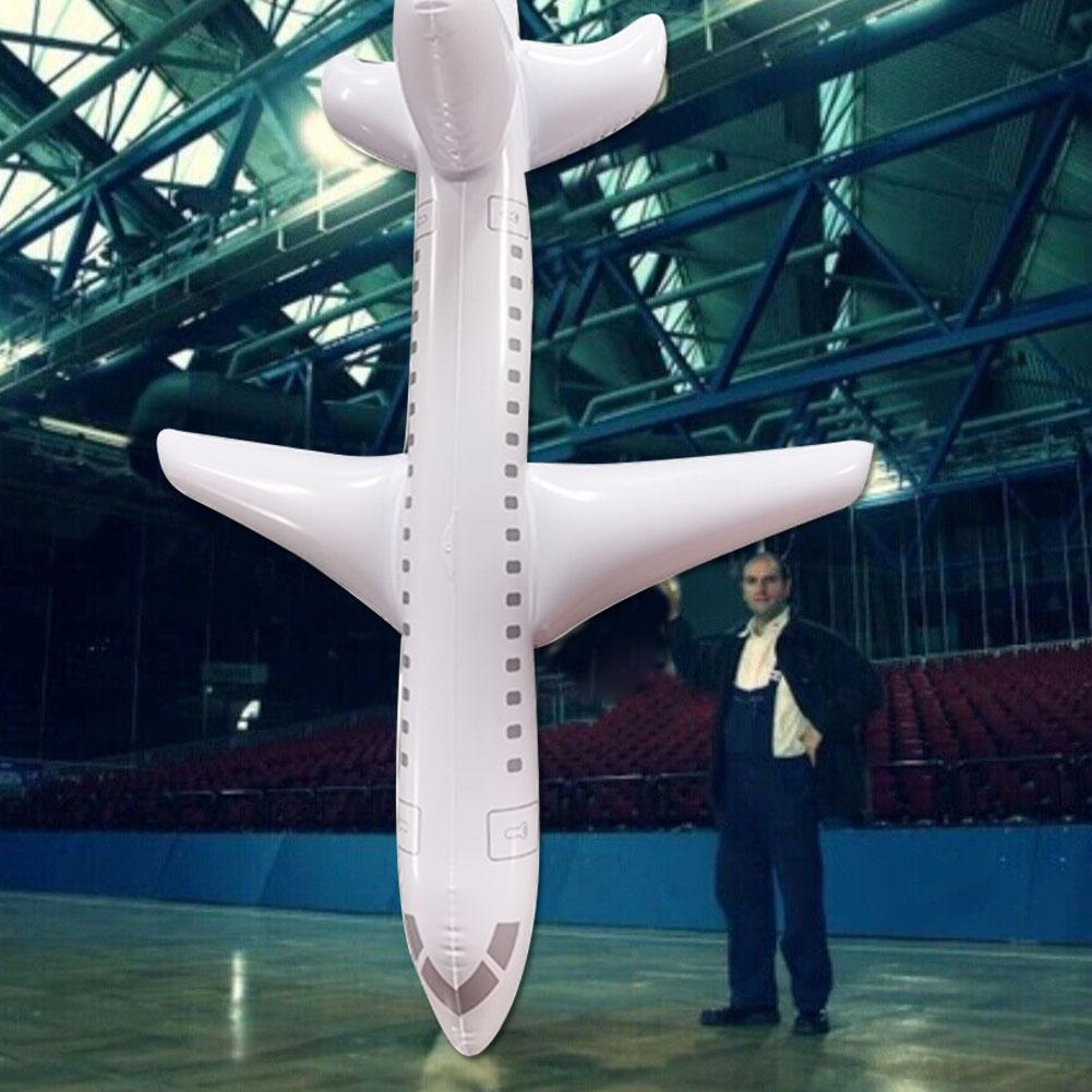 40/80/120 Inch PVC Inflatable Aircraft Airplane Flexible Durable Launch Airplane Toy Model Throwing Outdoor Children Hand G5T3