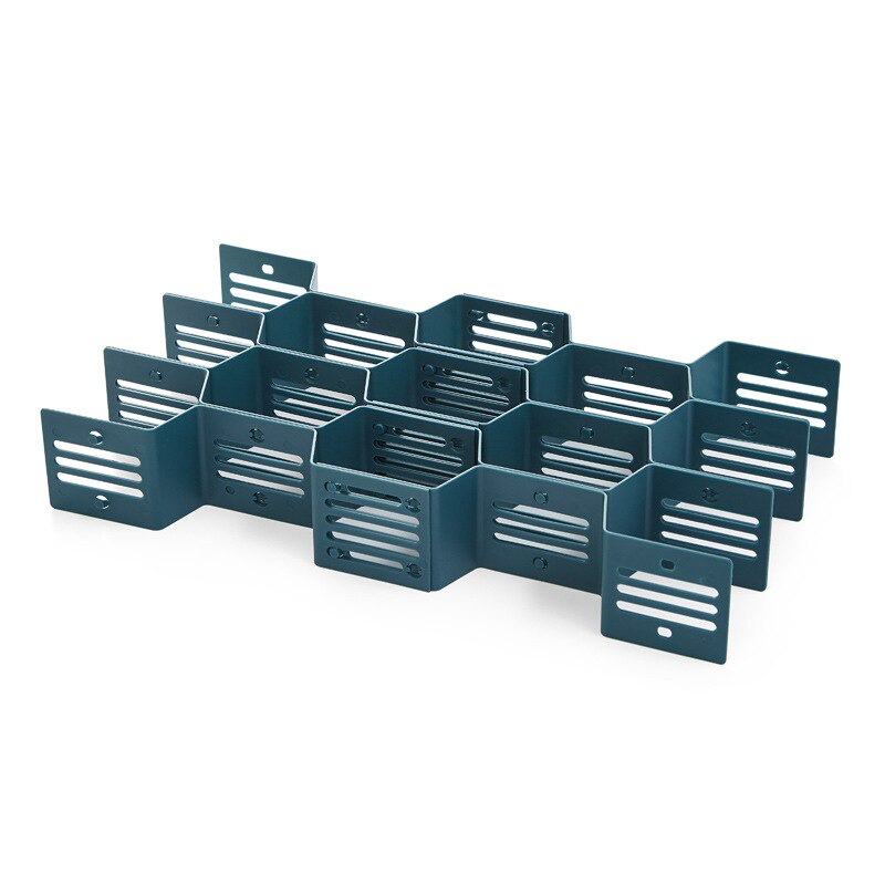 Armoire de rangement en nid d'abeille | Nouveauté, meuble de rangement en nid d'abeille de 12 carreaux chaussettes, diviseur de tiroir en plastique, placard organisateur de rangement à la maison: Bleu