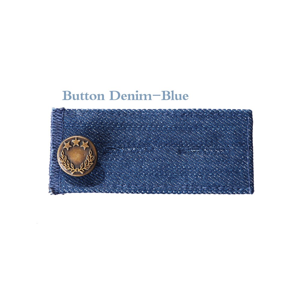 Unisex Waist Band Pant Extender Belt Tight Trousers Jeans Skirts Maternity Button Hooks Washable Gadgets Garment Accessories: Button Denim-Blue