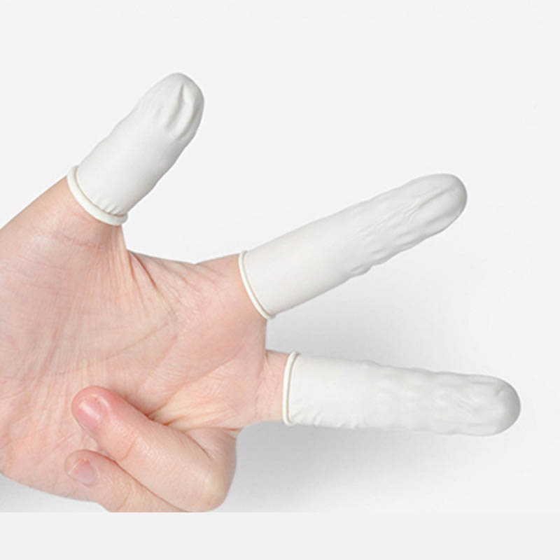 100pcs Finger Cots Nature Latex Portable Multifunction Disposable Fingertip Protective Rubber Gloves Non-toxic