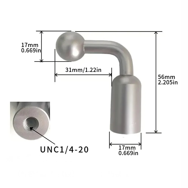 1pcs 17mm Ball Head Adapter for Phone Tablet GPS Navigator Bracket Holder 1/4 Thread to 17mm Ballhead Tripod Mount Connector: WHITE