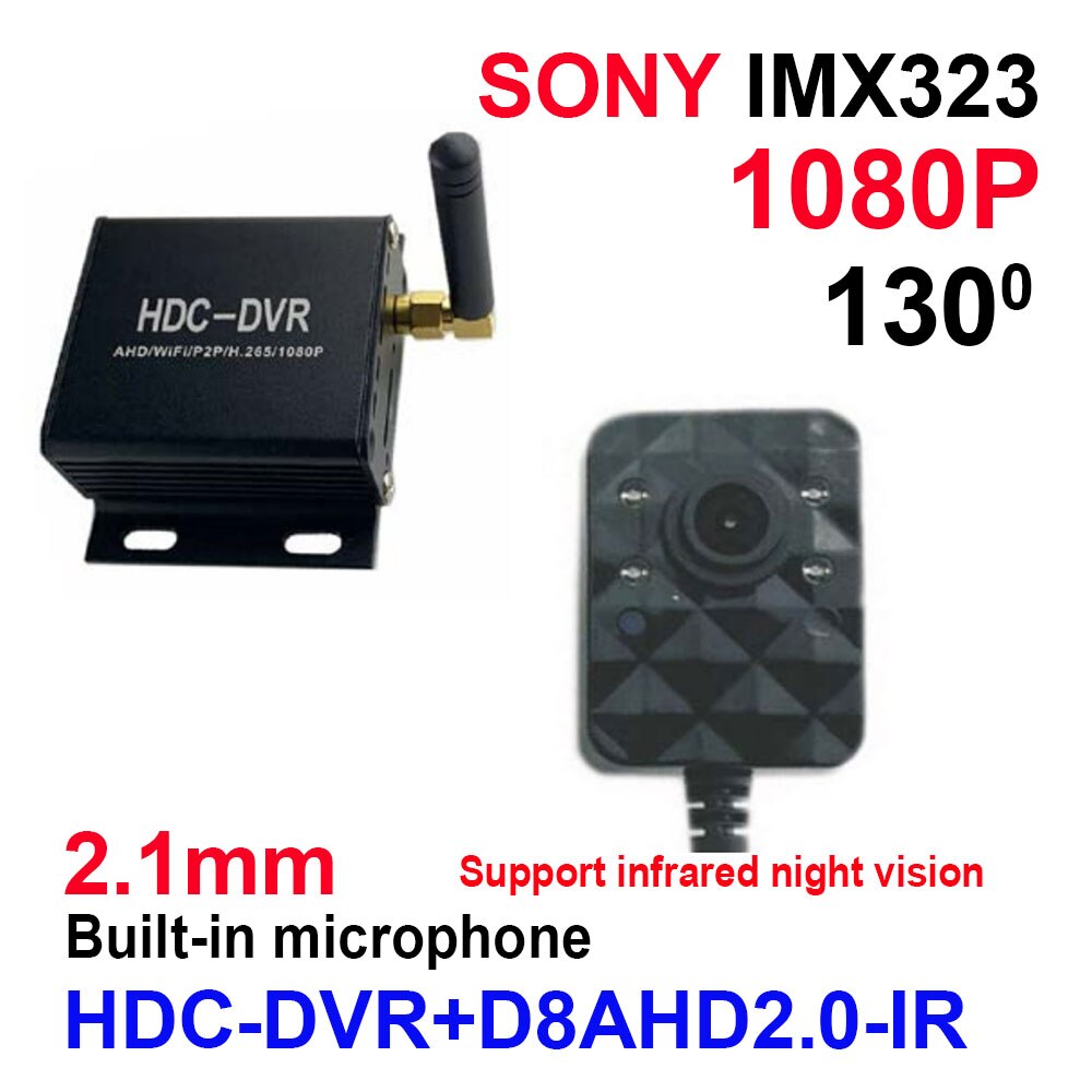 1080p hd mini wifi cam dvr system cctv bil ahd dvr  p2p videoovervågning dvr optager til ahd cvi tvi kamera support tf kort: Dvr-sæt -06