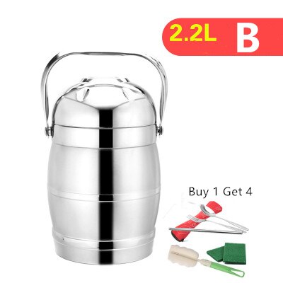 Thermos For Food With Containers Stainless steel insulated barrel lunch box multi-layer large capacity with Lid Bowl for Adults