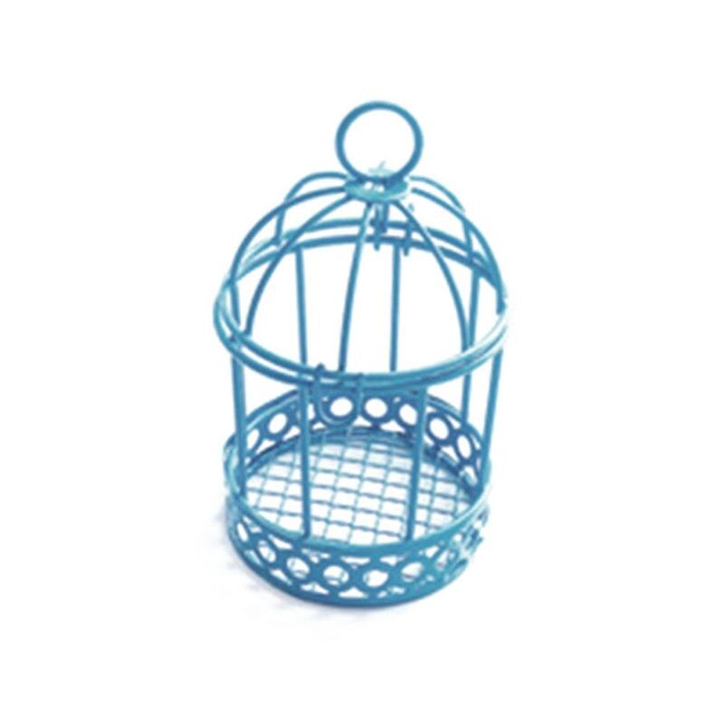 Multicolor Desktop Iron Candy Box Mini Wedding Party Ornament Bird Cage: B
