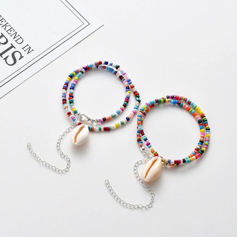 Bohemen Kleurrijke Kralen Shell Choker Ketting Voor Vrouwen Handgemaakte Verklaring Charmant Kragen Mode Zomer Strand Sieraden