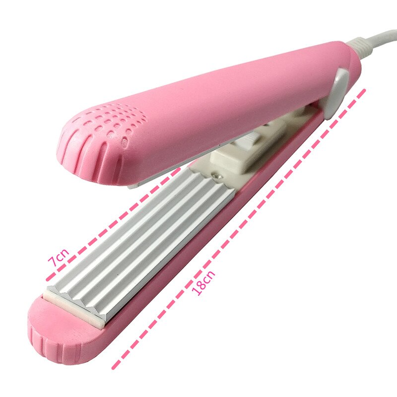 Mini Stijltang Ijzer Roze Keramische Straightening Gegolfde Krultang Styling Tools Haar Krultang Eu Plug