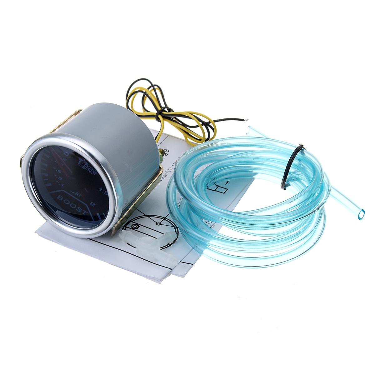 Universal 2" 52mm Car Gauges Boost Gauge Bar EXT Water Temp Oil Temp Gauge LED Light Display