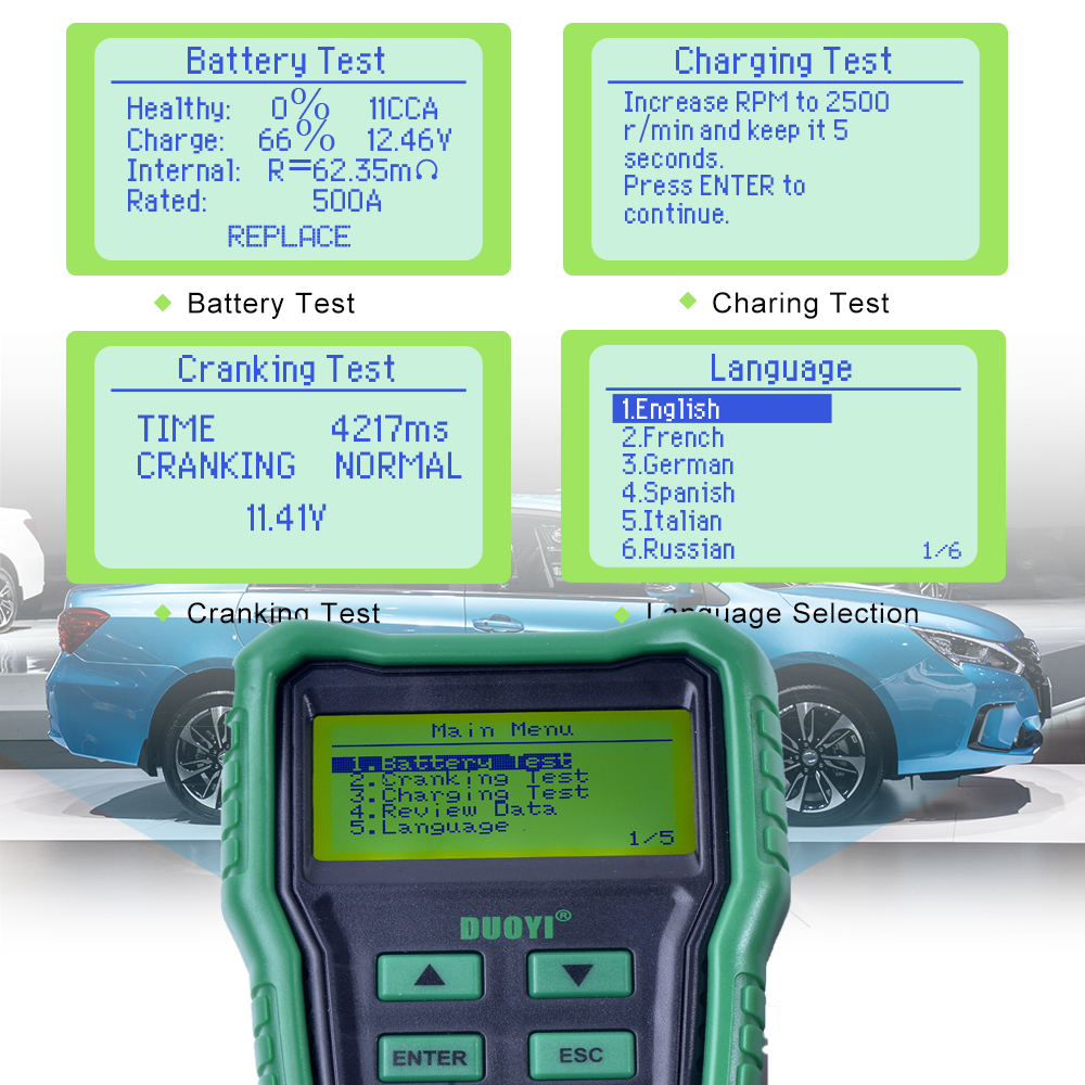 2022 Mini 12 V Auto Batterij Tester Voertuig Dynamo Test 12 Volt Batterijen Controleren Diagnostic Tool Voor Auto En Motorfiets