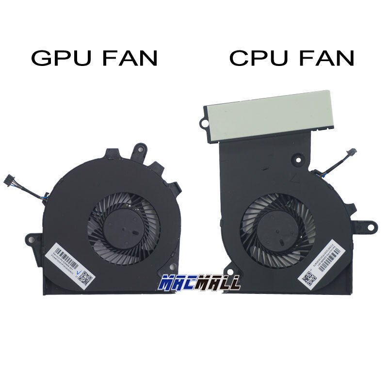 para HP 15-CE 17-Un TPN-Q194 929455 929456-001 NFB74A05H-001 NS75B00-16M02 NS85B00-16M03 NFB76A05H-001 CPU GPUCooling Fan: 1 Pair