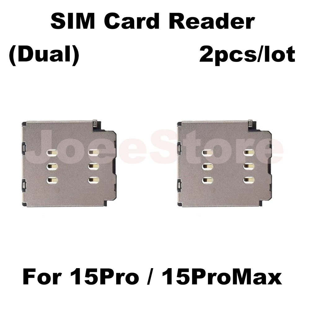 2 stuks simkaartlezer voor iphone 11 12 13 14 15 16 pro max, inclusief dual sim-kaartsleuf, interne simkaartadapter en flexkabel (vervangingsonderdelen).: Zilver