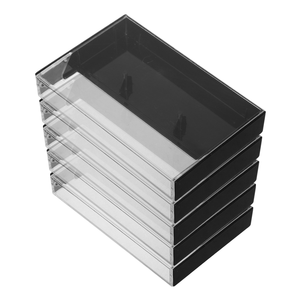 6 Pcs Retro Tape Cassette Cases Holders Showcase Rack Plastic for Car Empty Boxes