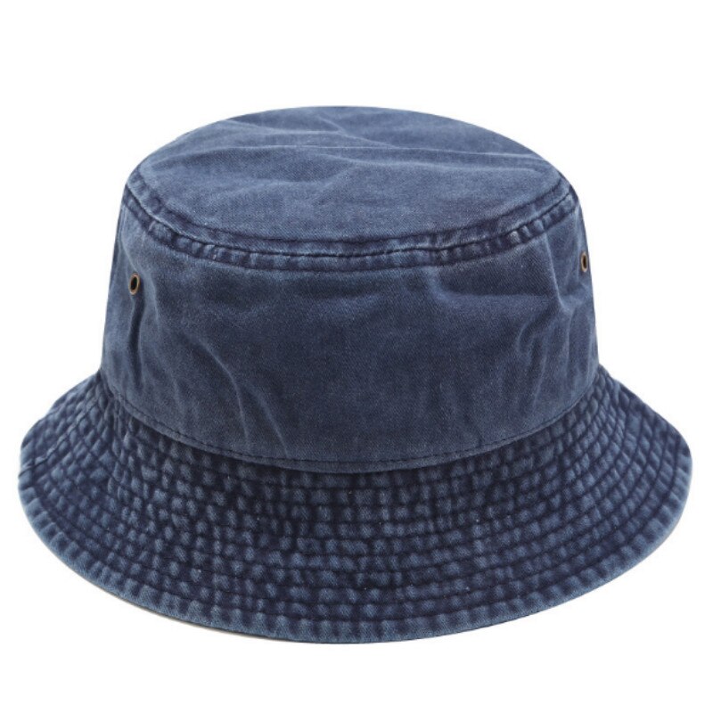 Chapéu de denim lavado vintage, chapéu em branco de jeans, boné de pesca, parte superior reta, chapéu de sol, aba larga, praia, panamá, esportes ao ar livre chapéu do sol: denim