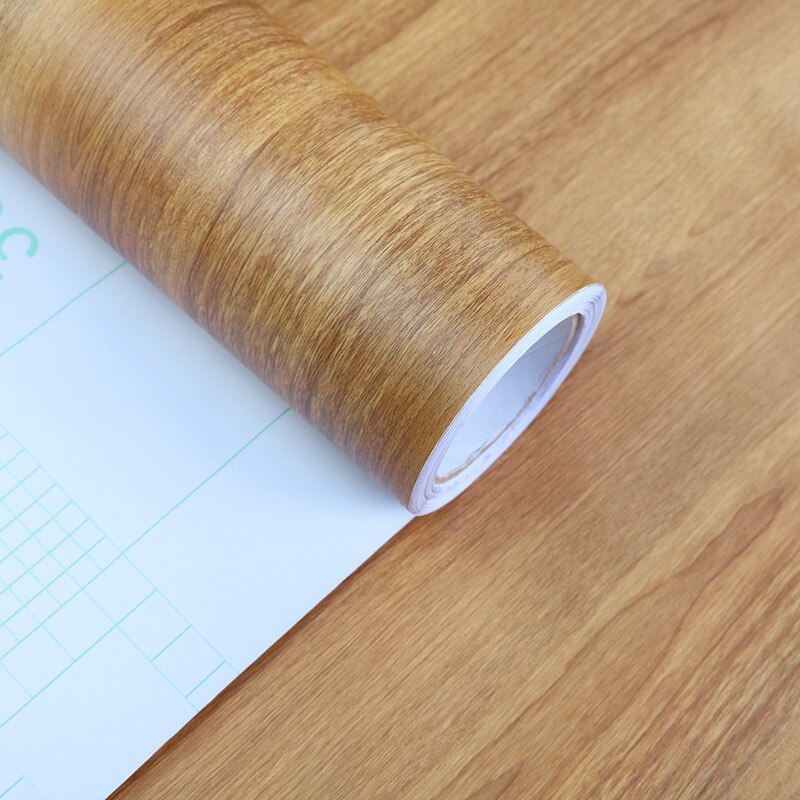 Jin Sinan wood grain wallpaper self-adhesive thickening waterproof 3D concave-convex texture Boeing film furniture showcase skin: Default Title