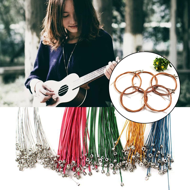4/6pcs Ukulele Guitar Strings Replacement Parts Ukulele Strings Kit Universal Portable Musical Instrument Accessories