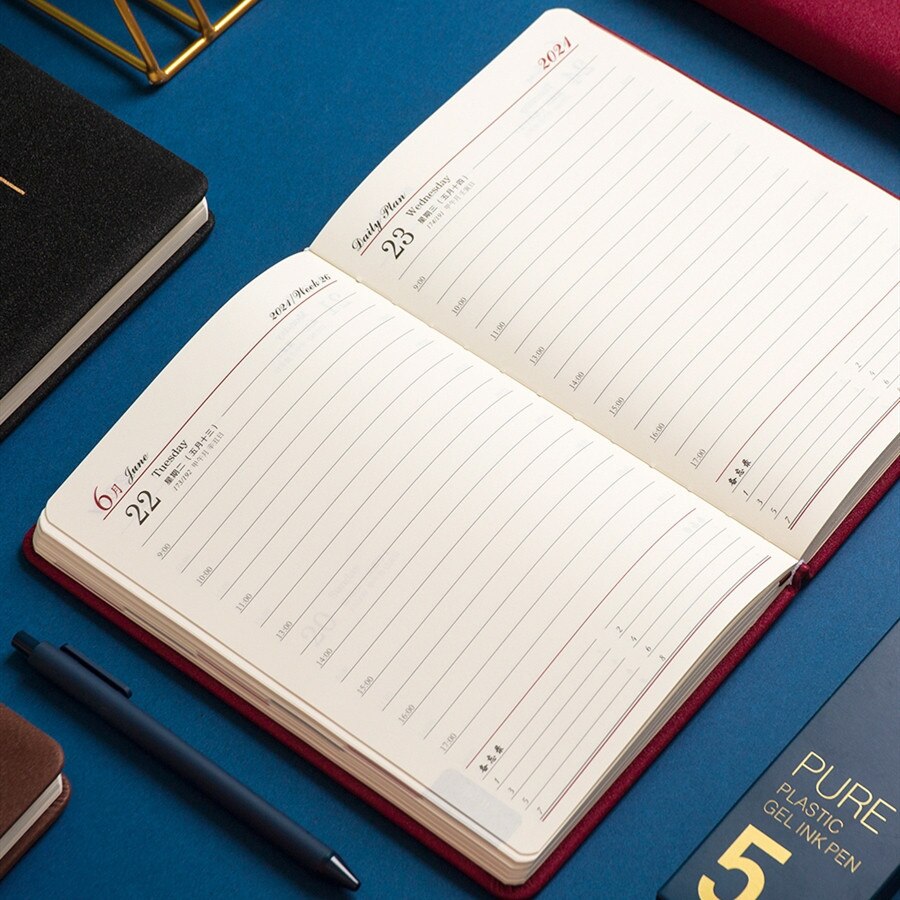 Agendas Weekly Planner Organizer A5 Diary Notebook Monthly Journal Note Book Personal Business Travel Plan Notepad Schedule