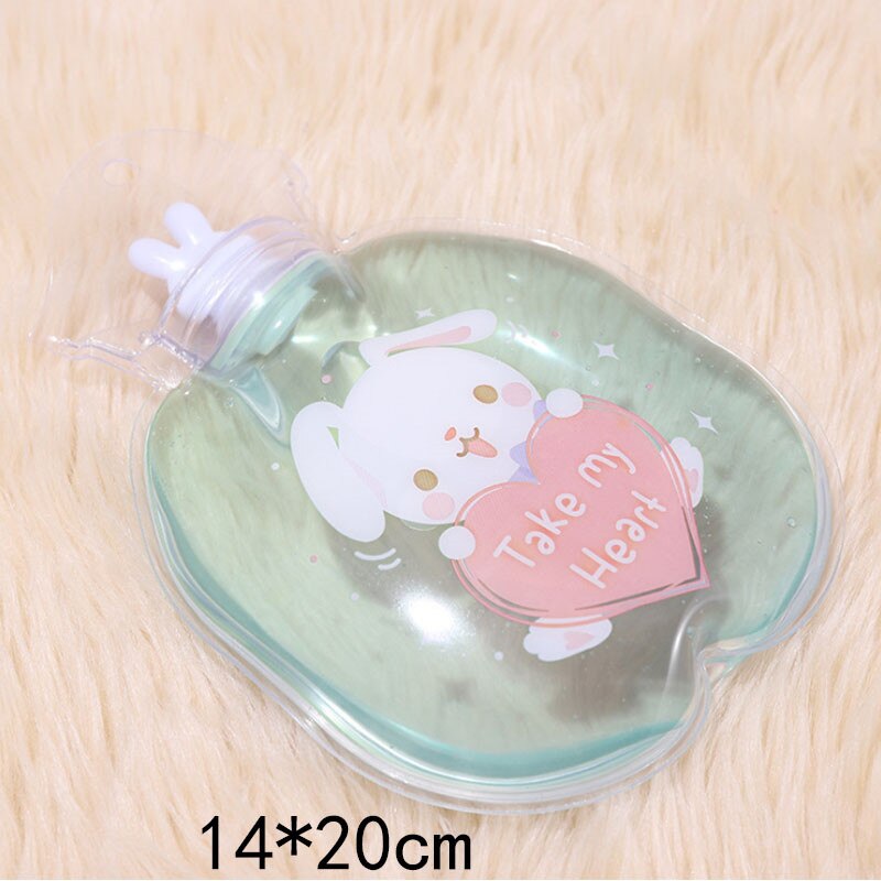 500ml met water gevulde waterflessen met pluche hoes, stresspijnverlichting, winterse warmte, meisjes, kinderen, handen en voeten, waterzak: 350ml dagen
