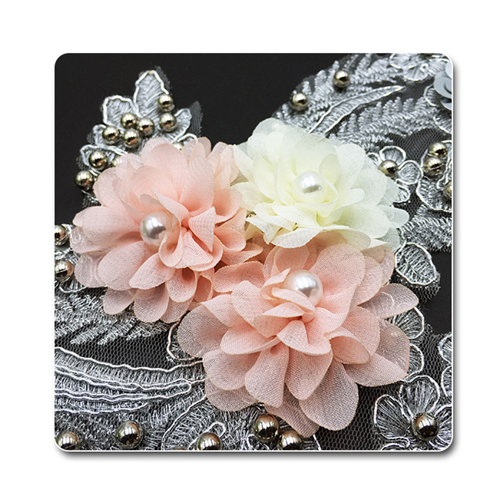 Autocollants perles en tissu maille | Fil d'argent, Soluble dans l'eau, broderie de clous, peut être produite bricolage/femmes/vêtements pour enfants/robe de mariée