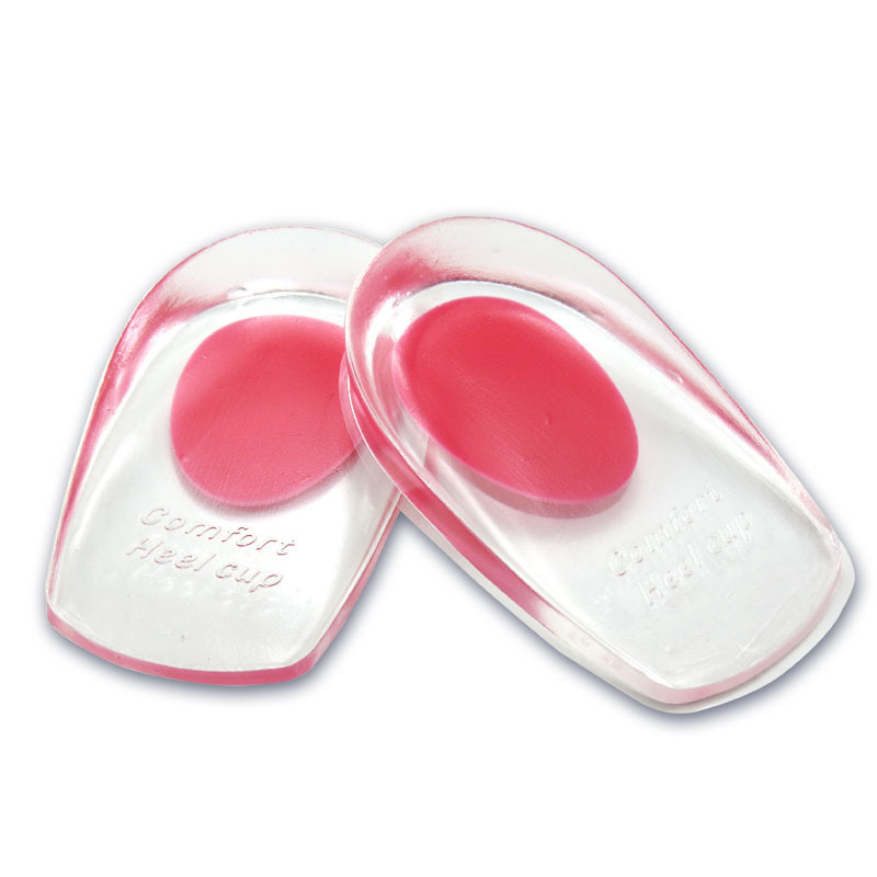 Silikon-Gel-Einlegesohlen, Schmerzheilungskissen, Knochensporn, Schmerzlinderung, Fersenpolster, verdickte, weiche, halbgroße Schuhsohle, Einlegesohle, Fersenpolster: Gold