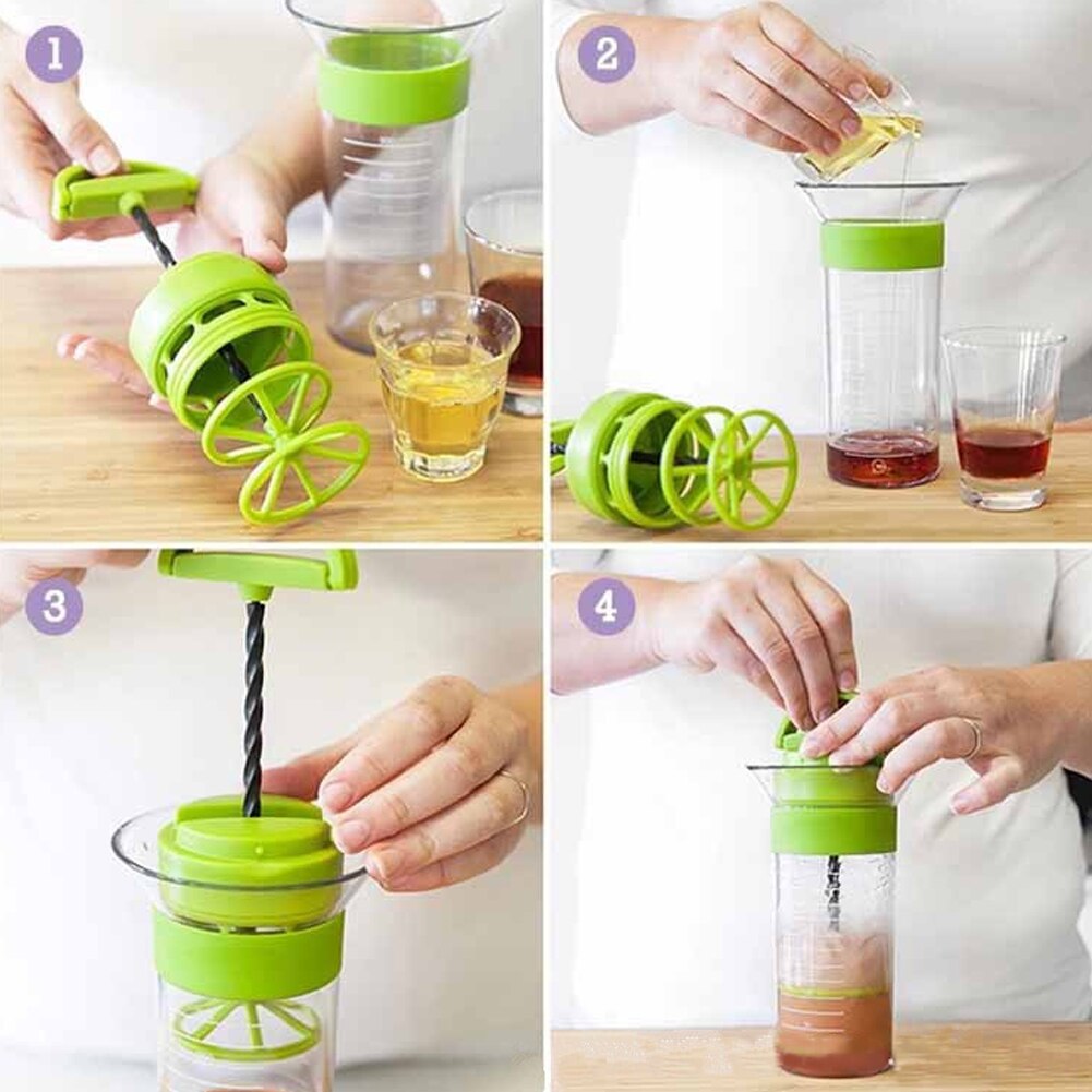 Mixer Gadget Shaker Cup Sauces Salad Dressing Manual Multifunctional 300ml Frother Whisk Unique Universal