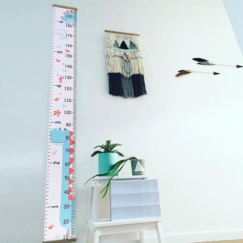 Baby Removable Height Growth Chart Ruler Wall Decor Canvas Sticker for Kids Necessary Household Infant Growth Supplies