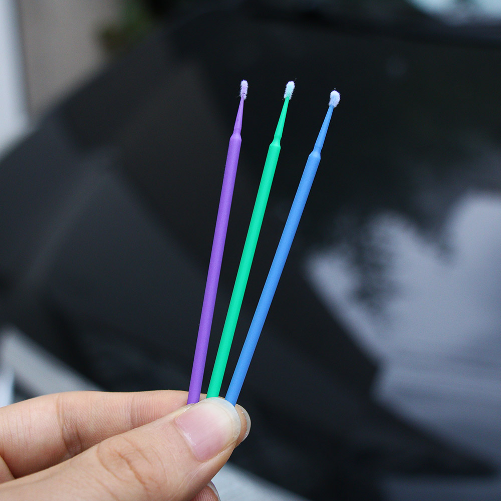 Lote de 100 unidades de herramientas de mantenimiento de automóviles, pinceles de pintura, bolígrafo de colores de retoque, Punta pequeña desechable de odontología